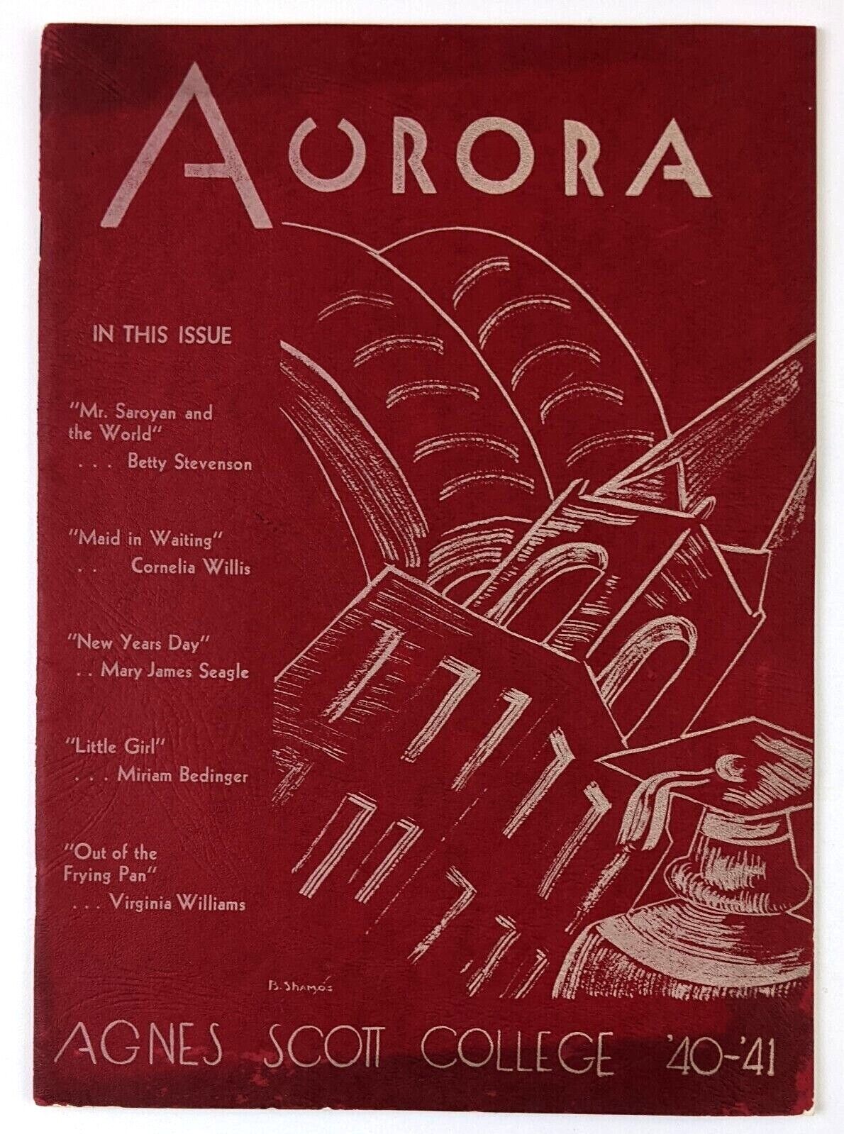 1940-41 Agnes Scott College Aurora Decatur GA Student Literary Booklet Vintage 