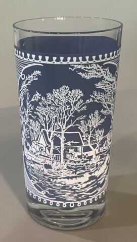 YOU CHOOSE Currier & Ives Blue By Royal Tumbler Juice