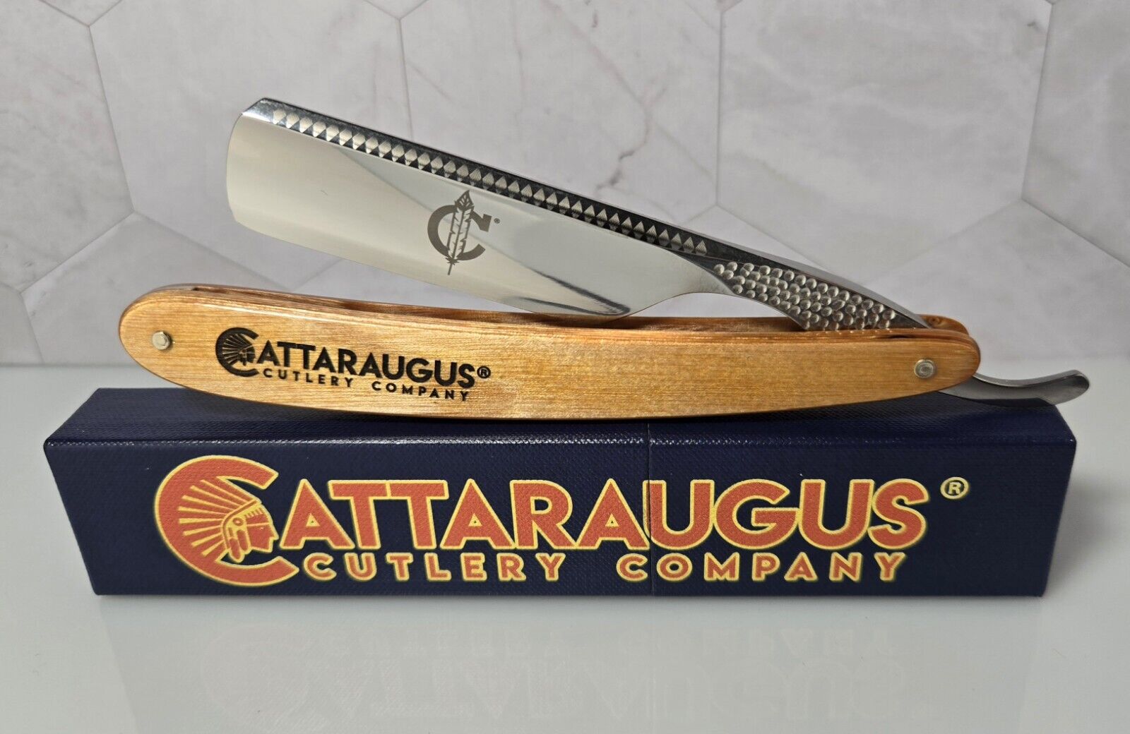 New 7/8 Cattaraugus & Case Cutlery Straight Razor 