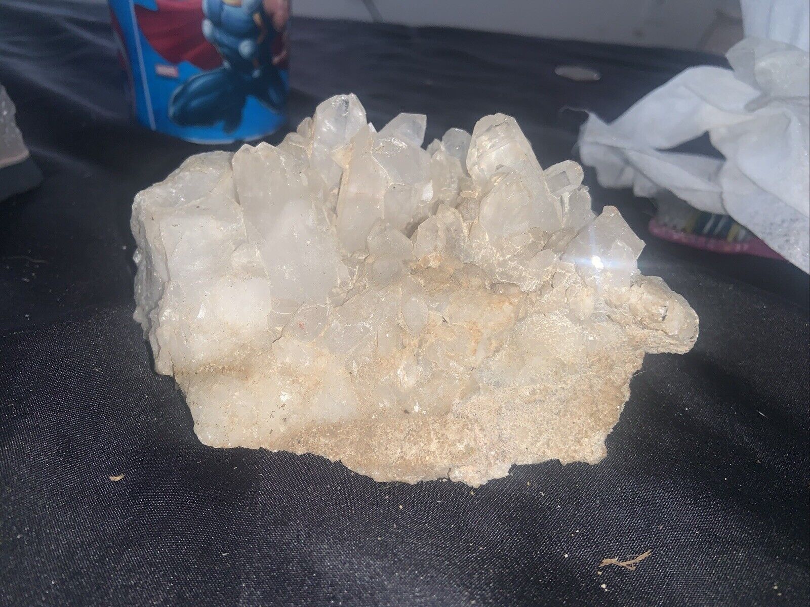 Indonesian Quartz Crystal Cluster - Snow Quartz MIneral Specimen Healing