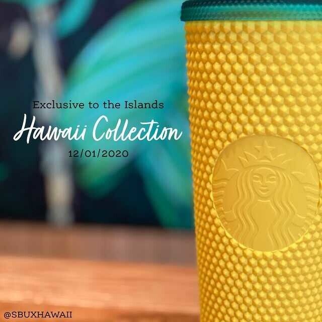 Starbucks Hawaii Edition 2020 Venti Pineapple Cup Tumbler Matte Studded 24oz NEW