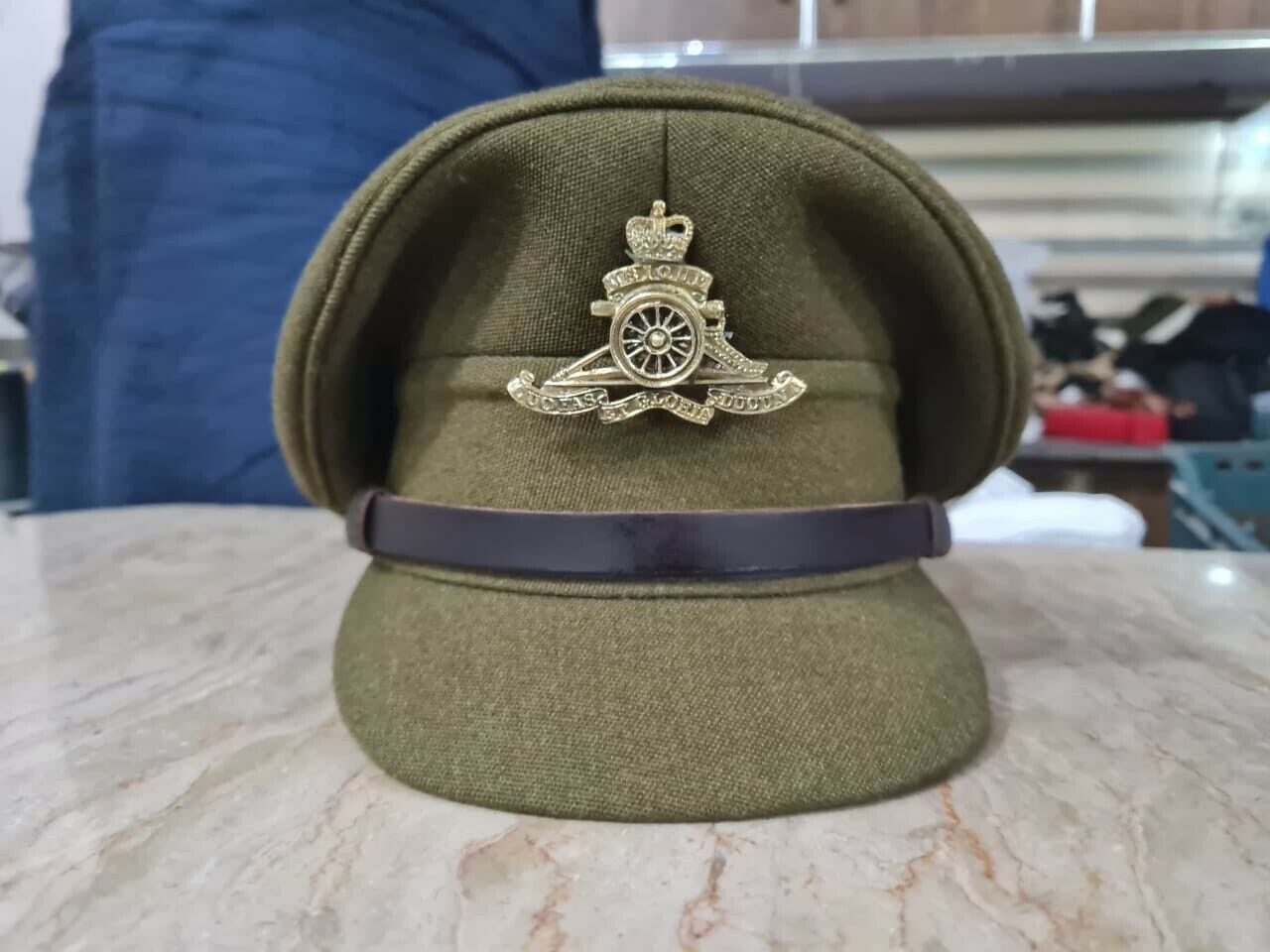 British Army WW2 Royal Artillery Officers Service Dress Cap
