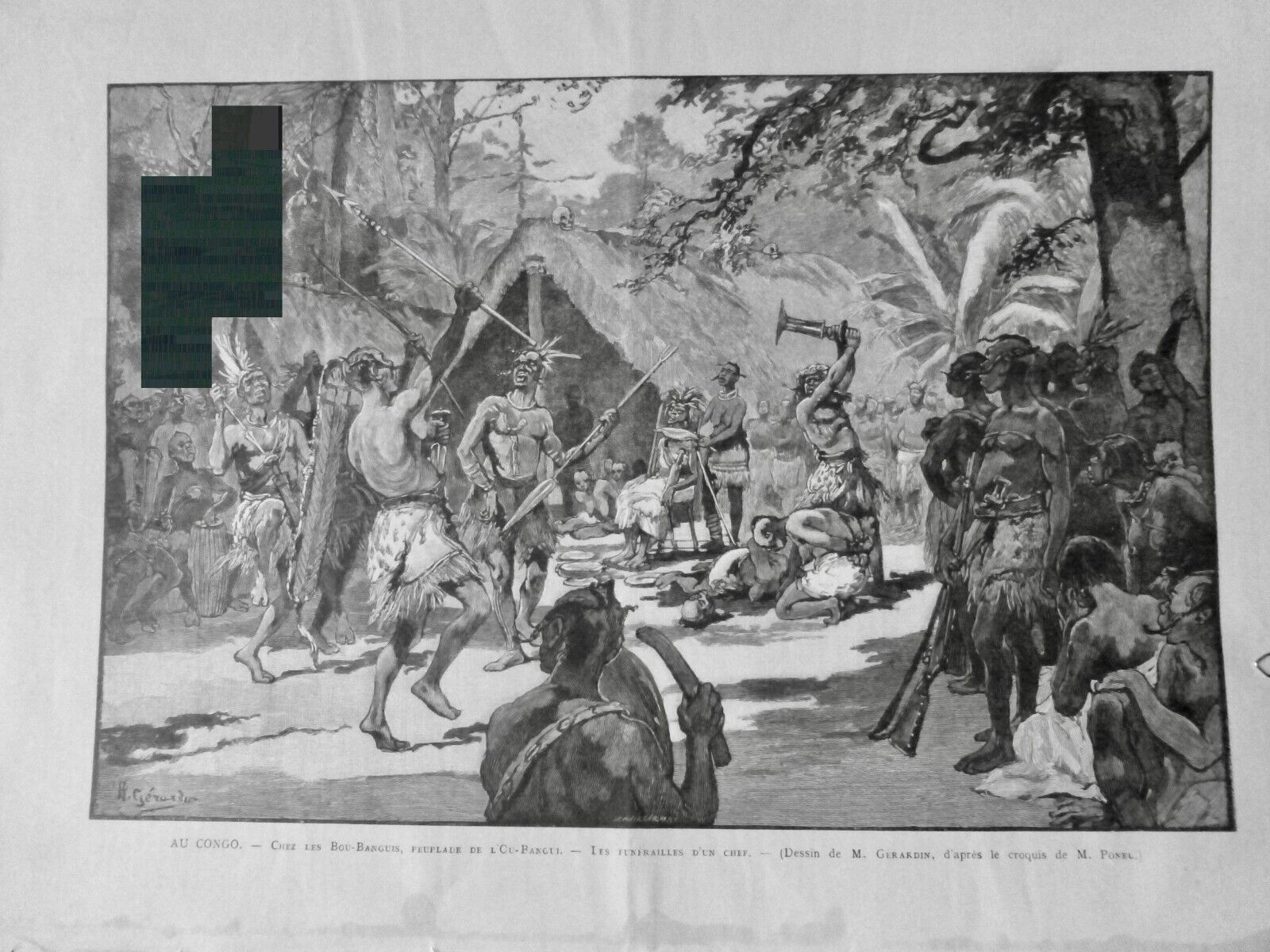1887 1895 Congo Native Bou Banguisakaras Tree Skull 4 Newspapers Antique