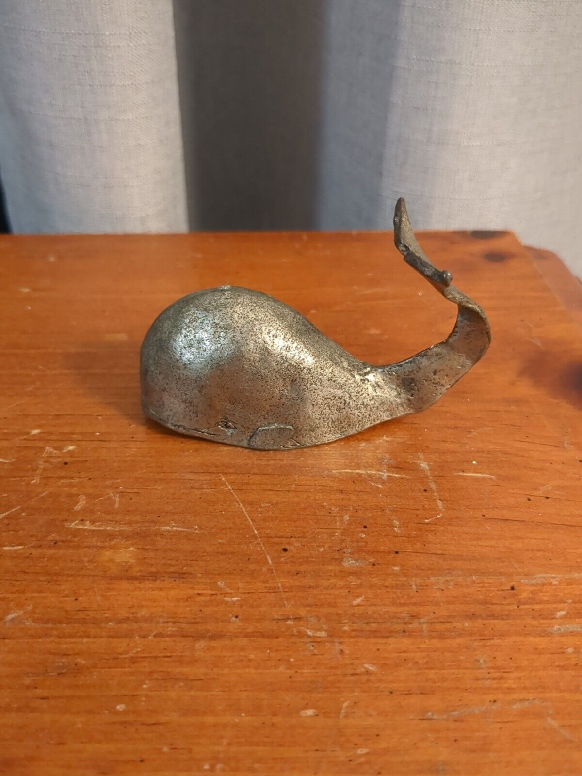 Vintage Pewter Whale Bell Signed W. Gerard Pewter Bell 4\