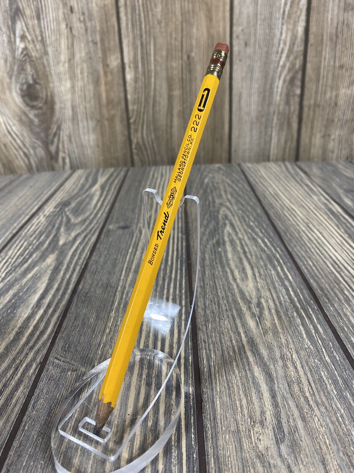 Vintage Bonded Trend Mallard Pencil Co 222 1 Yellow Sharpened Pencil