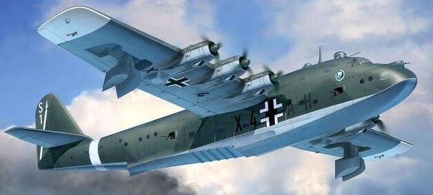 Blohm & Voss BV 222 Wiking Flying Boat Aircraft Desktop Wood Model 