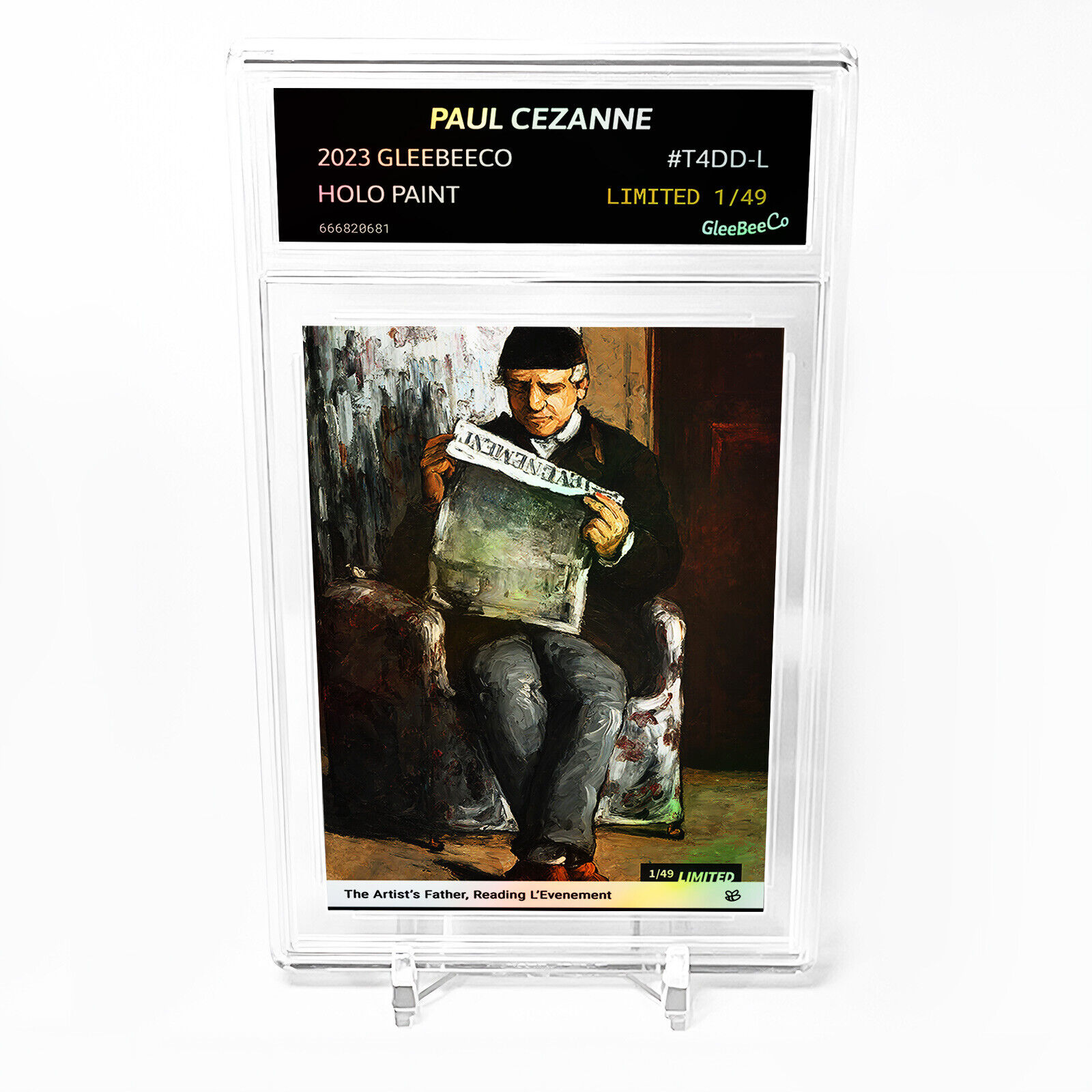 THE ARTIST\'S FATHER, READING L\'EVENEMENT GleeBeeCo Card Paul Cezanne #T4DD-L /49
