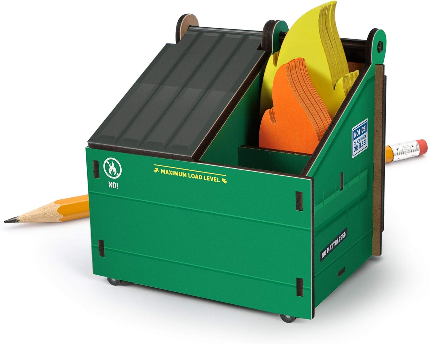 Desk Dumpster Pencil Holder with Note Cards, Assorted (5280917)