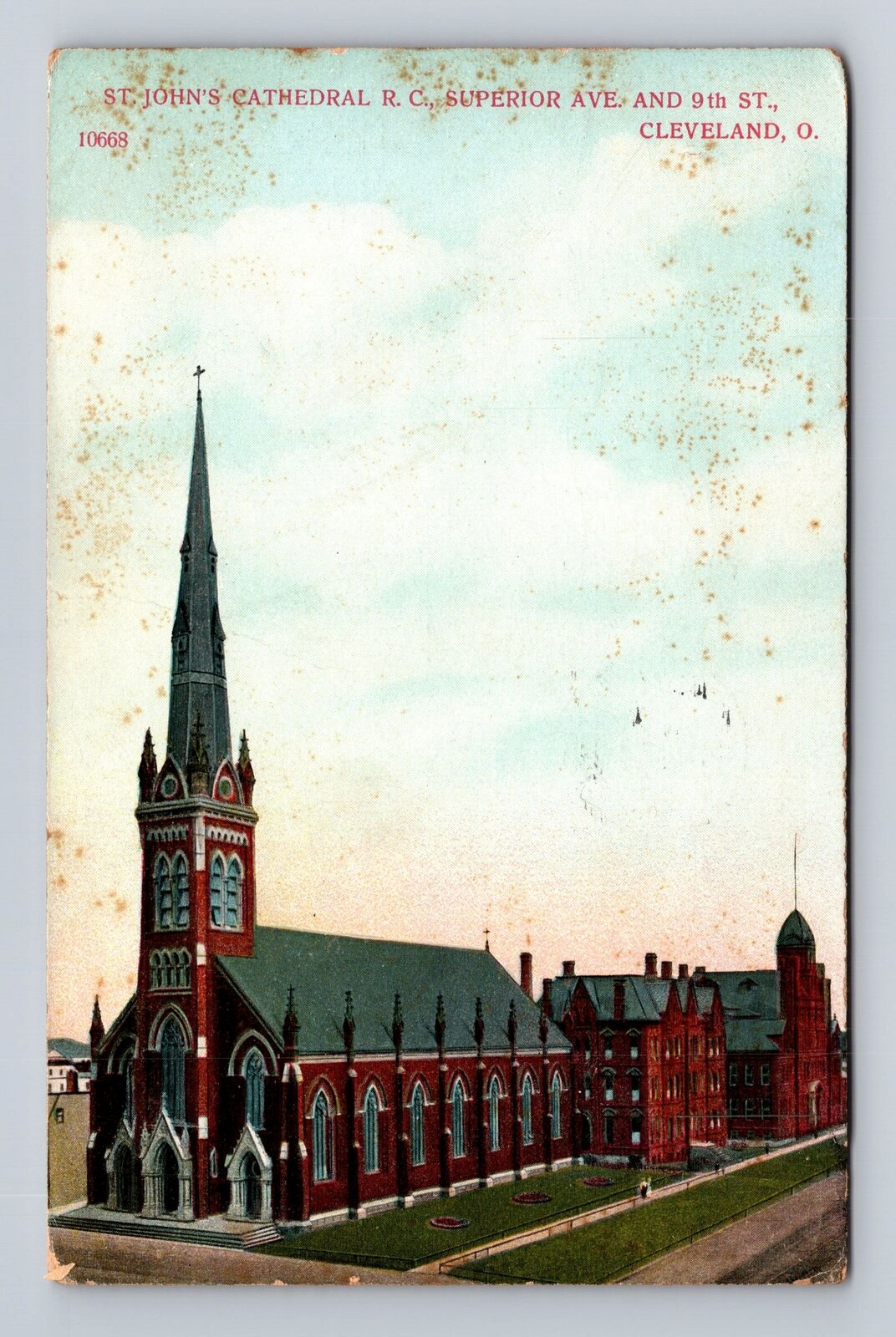 Cleveland OH-Ohio, St John\'s Cathedral, Religion, Vintage c1920 Postcard