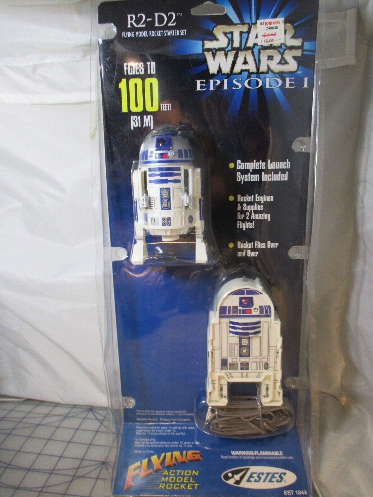 Estes R2-D2 Star Wars Episode I Flying Model Rocket Starter Launch Kit EST 1844