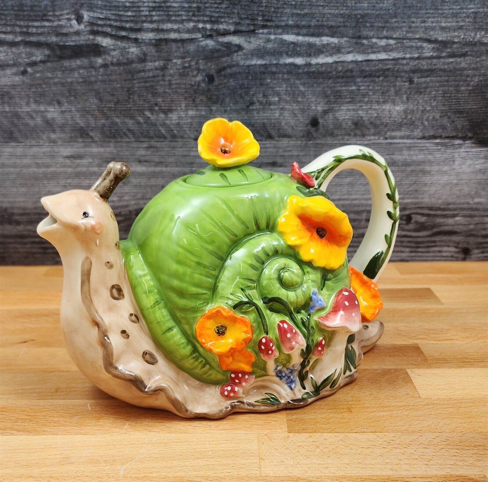 Snail Teapot Ceramic by Blue Sky Heather Goldminc Serving Decor Tea Pot