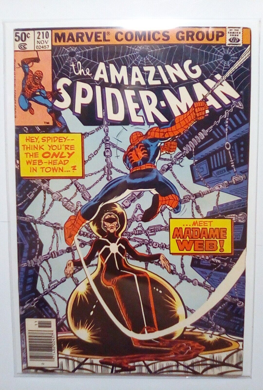 Marvel Comics-The Amazing Spider-Man #210🔑 First App. Madame Web 