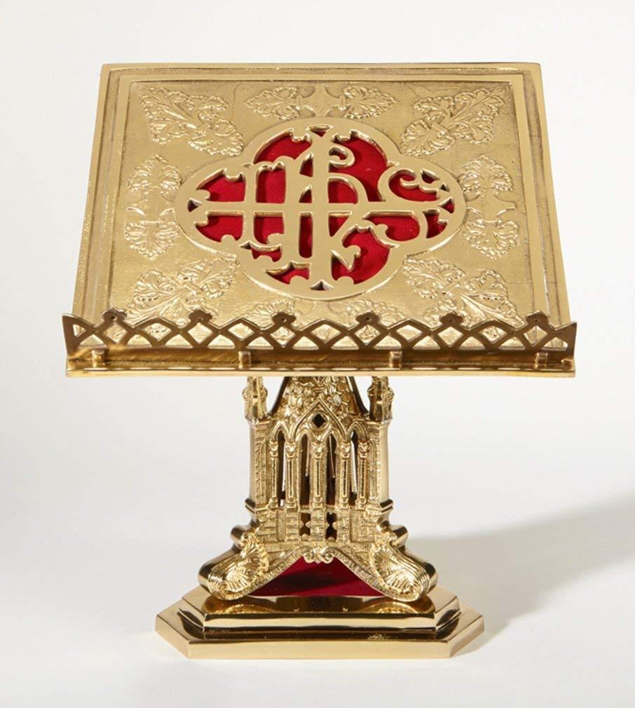 San Pietro Collection High Polished Brass Bible or Missal Stand, 11 Inch