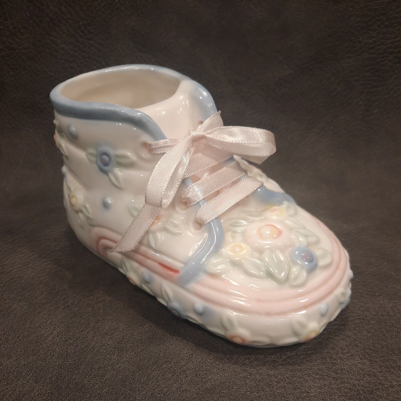 Vintage Baby Shoe Ceramic Planter 