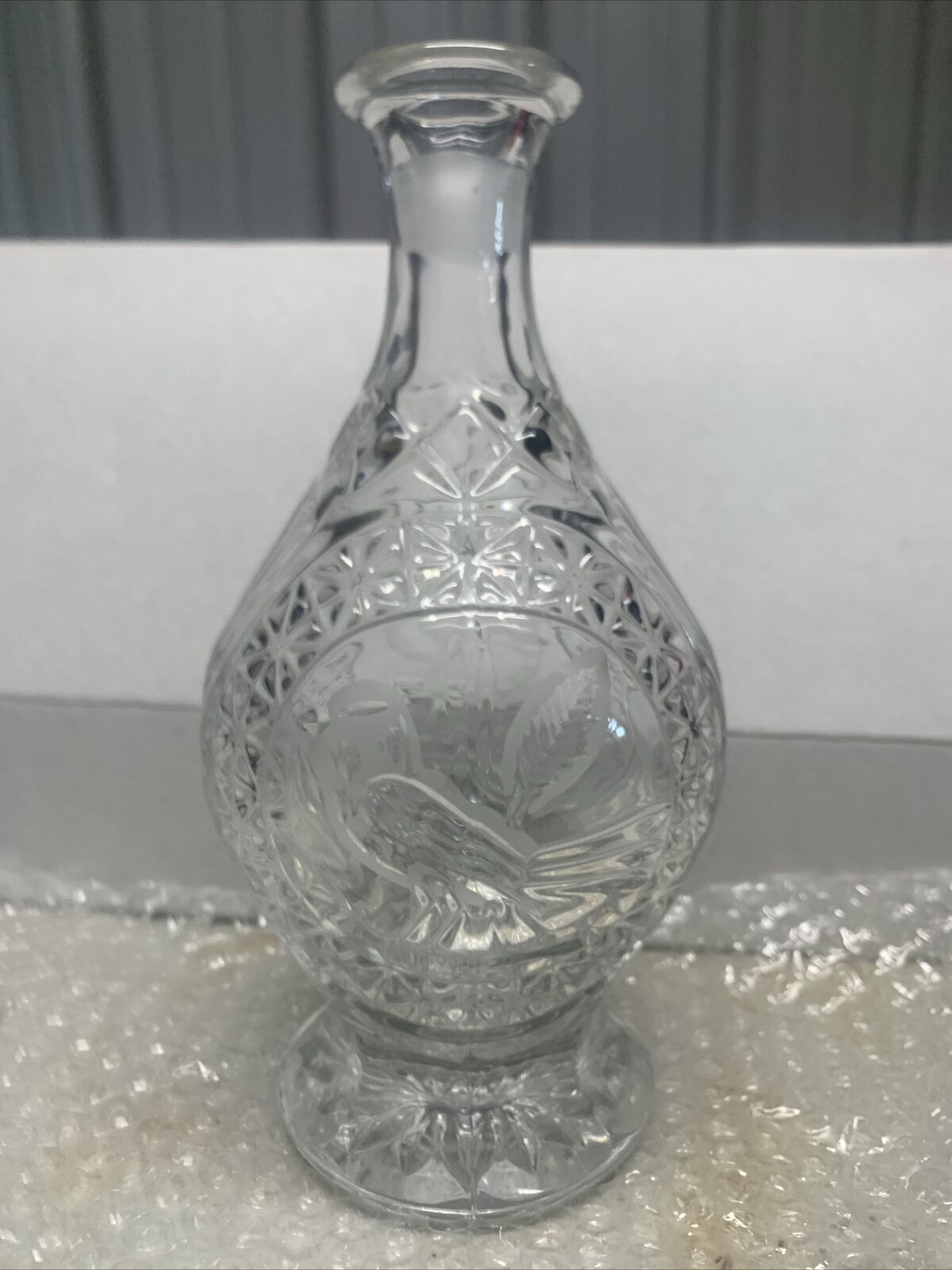 Vintage Hofbauer Byrdes - Crystal Decanter There Is A Small Chip No Stopper