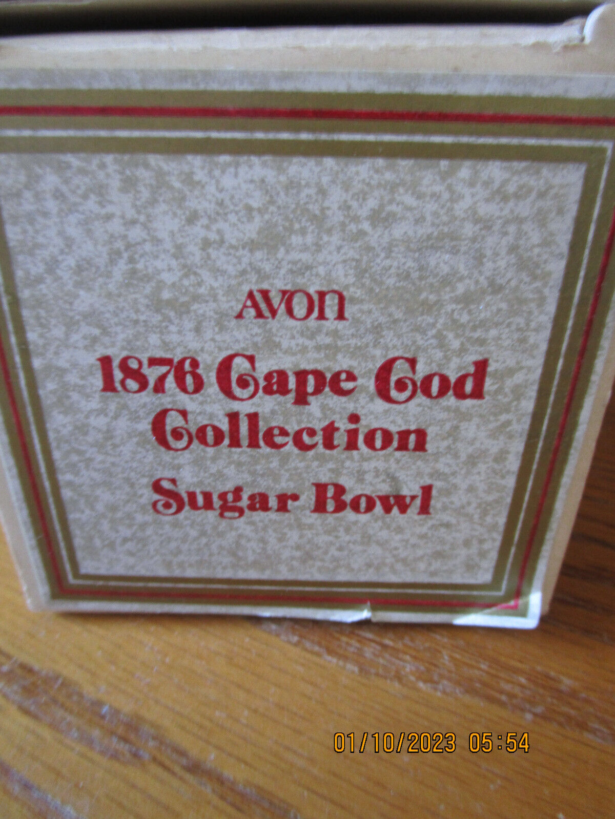 Avon Ruby Red Glass 1876 Cape Cod Sugar Bowl New In Box