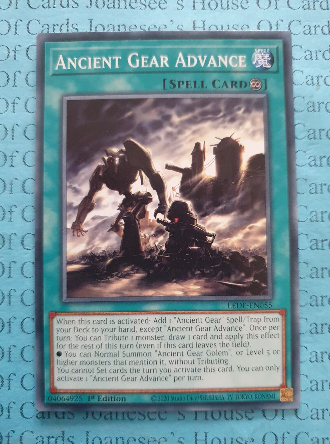 LEDE-EN055 Ancient Gear Advance Yu-Gi-Oh Card 1st Edition New