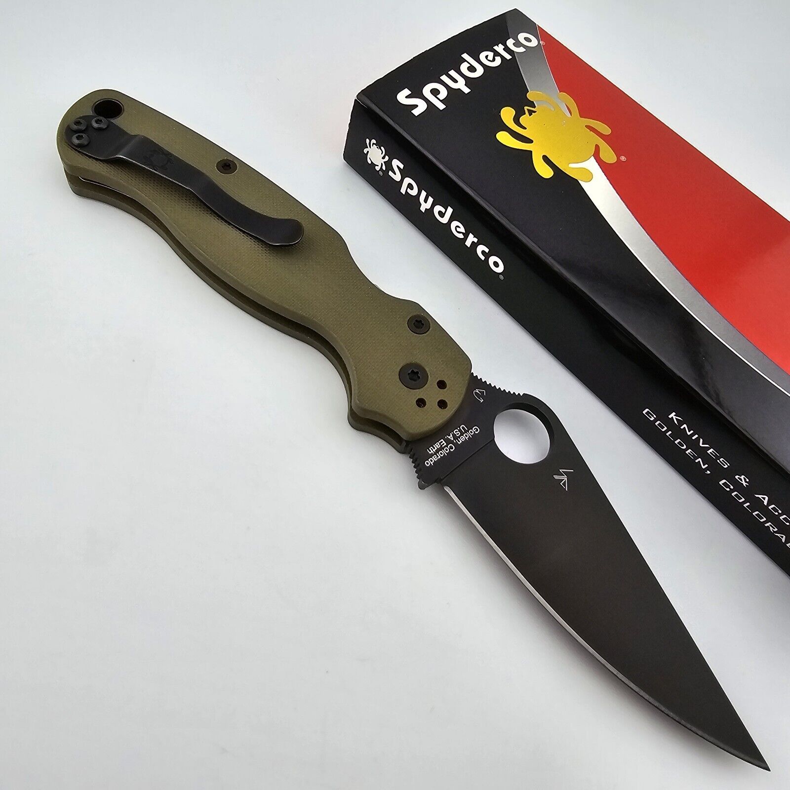 Spyderco Paramilitary 2 Folding Knife S90V Blade OD Green G10 Handles C81GODBK2