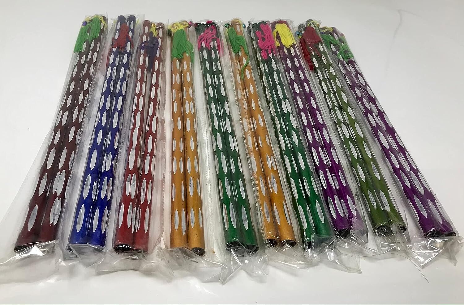 Dandiya Aluminum Sticks Assorted Color Set of 100 Pairs