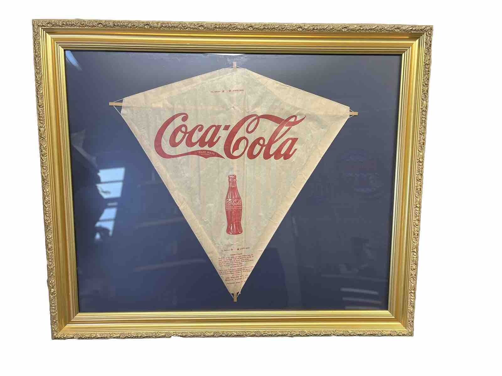 Museum Quality Vintage 1920’s Coca-cola Advertising Kite Professional Framed.