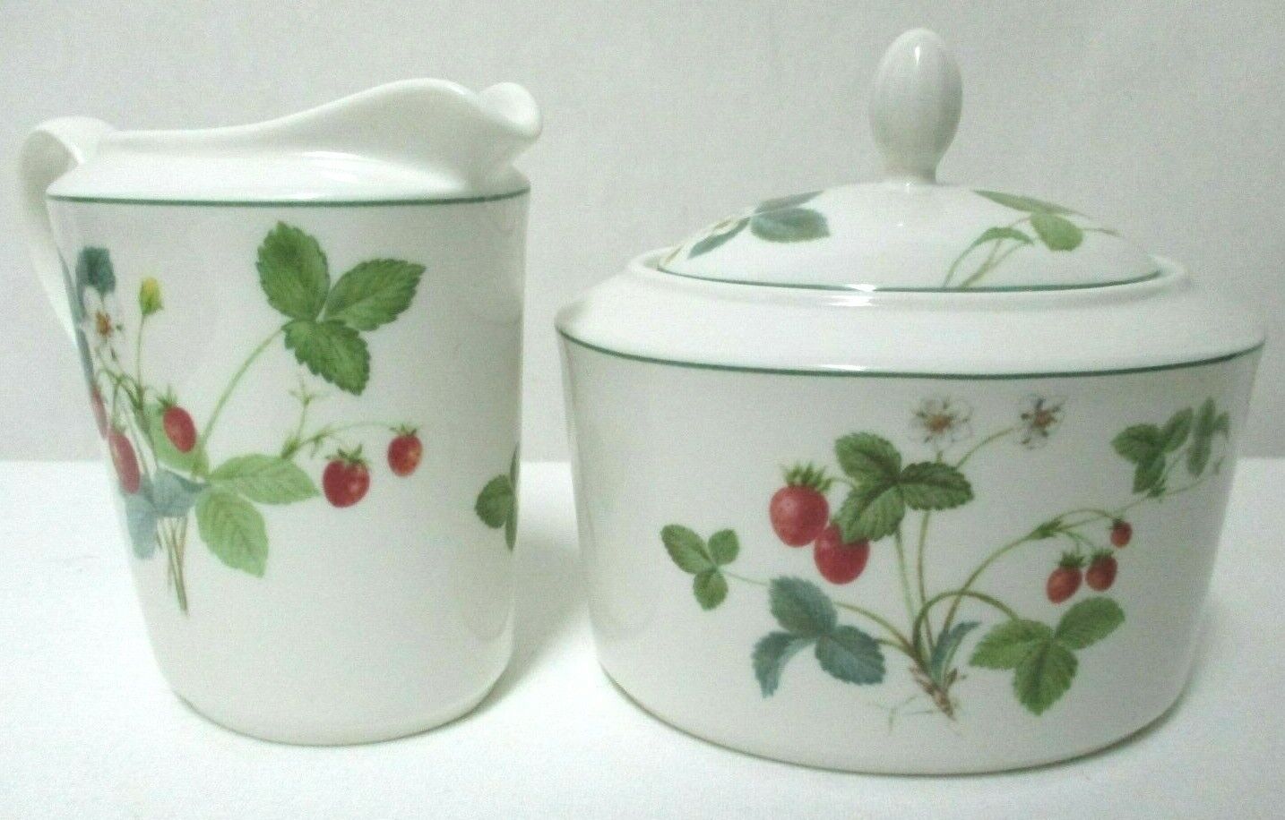 Mikasa Optima Strawberry Hill Y4117 Fine China Creamer & Sugar Bowl Set Vintage