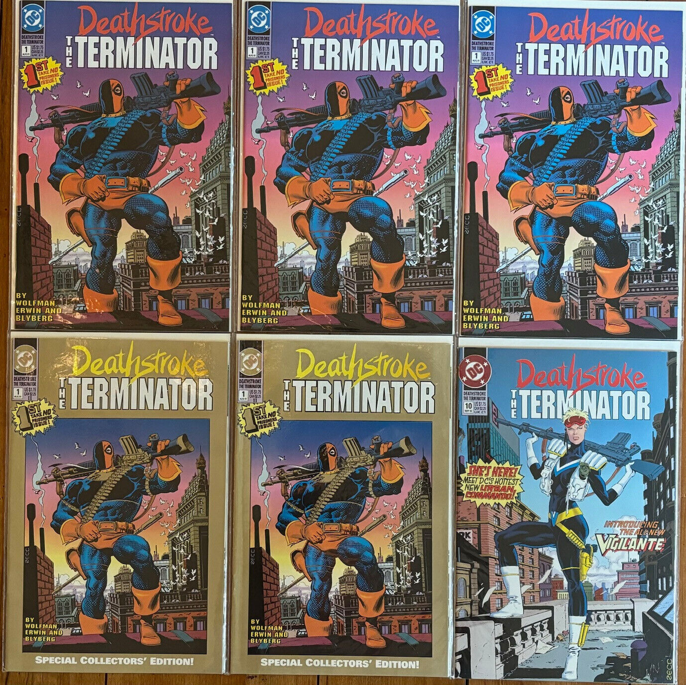 DEATHSTOKE THE TERMINATOR, DC COMICS, 1991-2, Lot #1, 10,  QTY: 6 TOTAL, VG