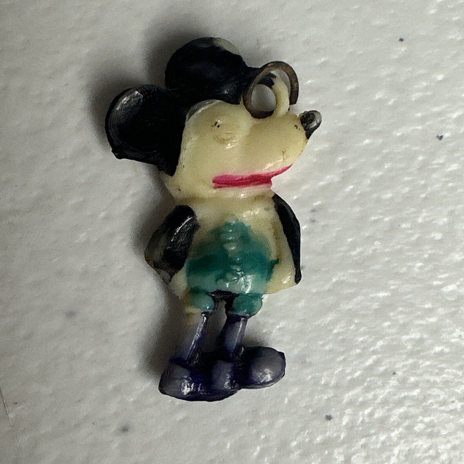 Antique Mickey Mouse Celluloid Charm, 1930s Disney Collectible, Rare Find