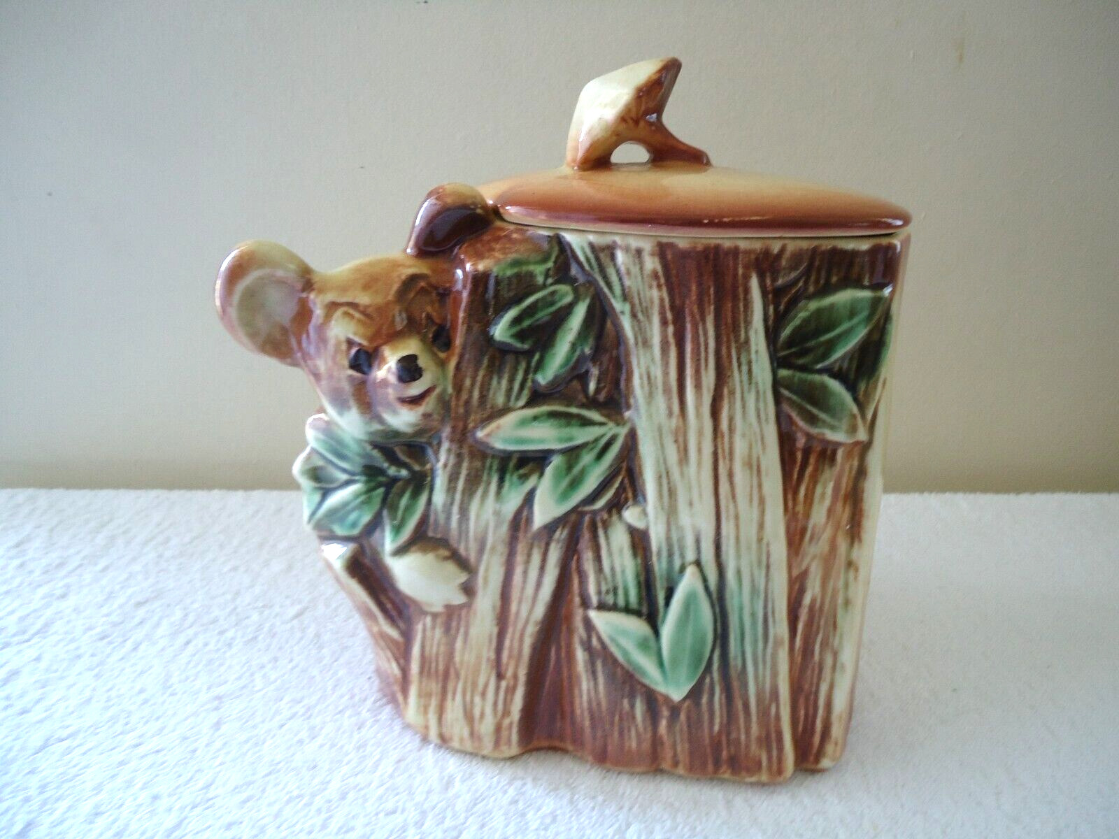 Vintage McCoy Koala Bear On A Tree Cookie Jar \