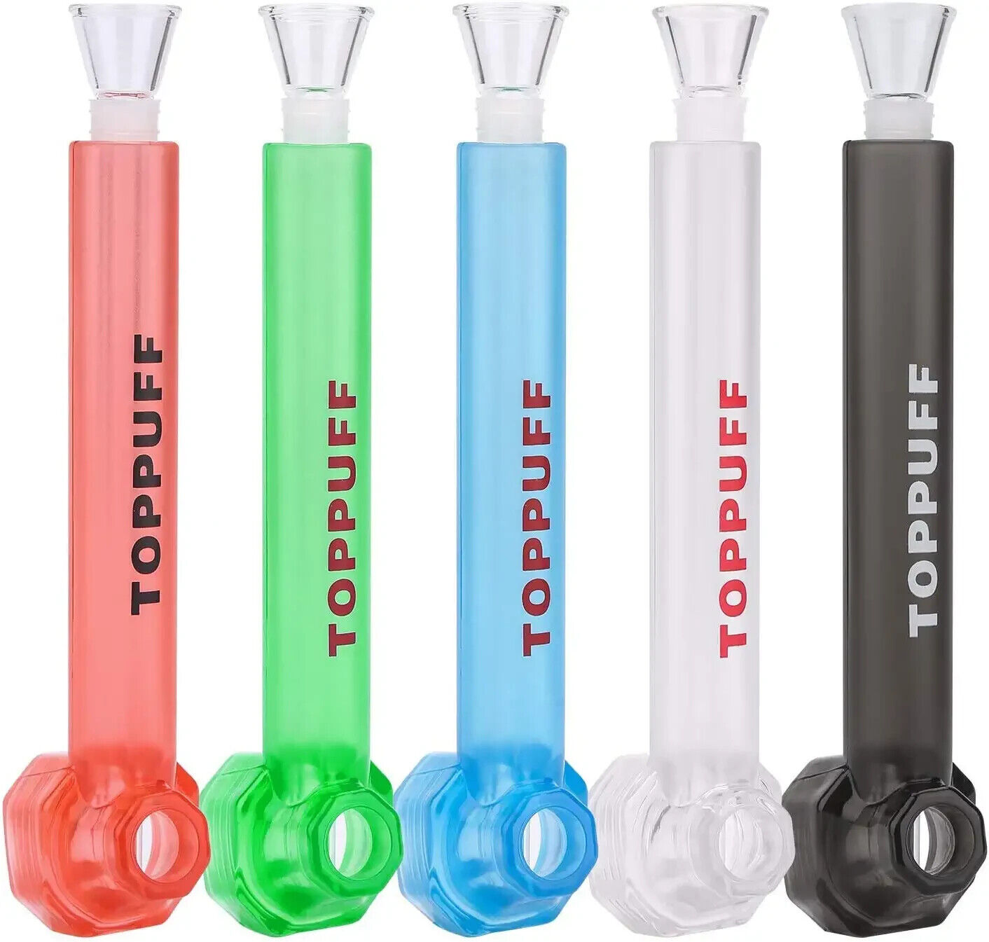 5PACKS Random Colors Top Puff Premium Portable Hookah Bottle Water Glass Bong