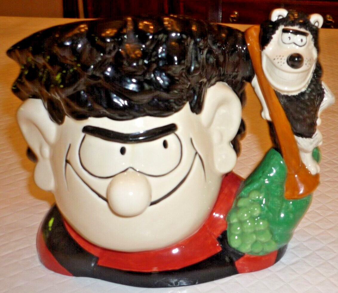 ROYAL DOULTON LARGE CHARACTER JUG OF DENNIS AND GNASHER D7005