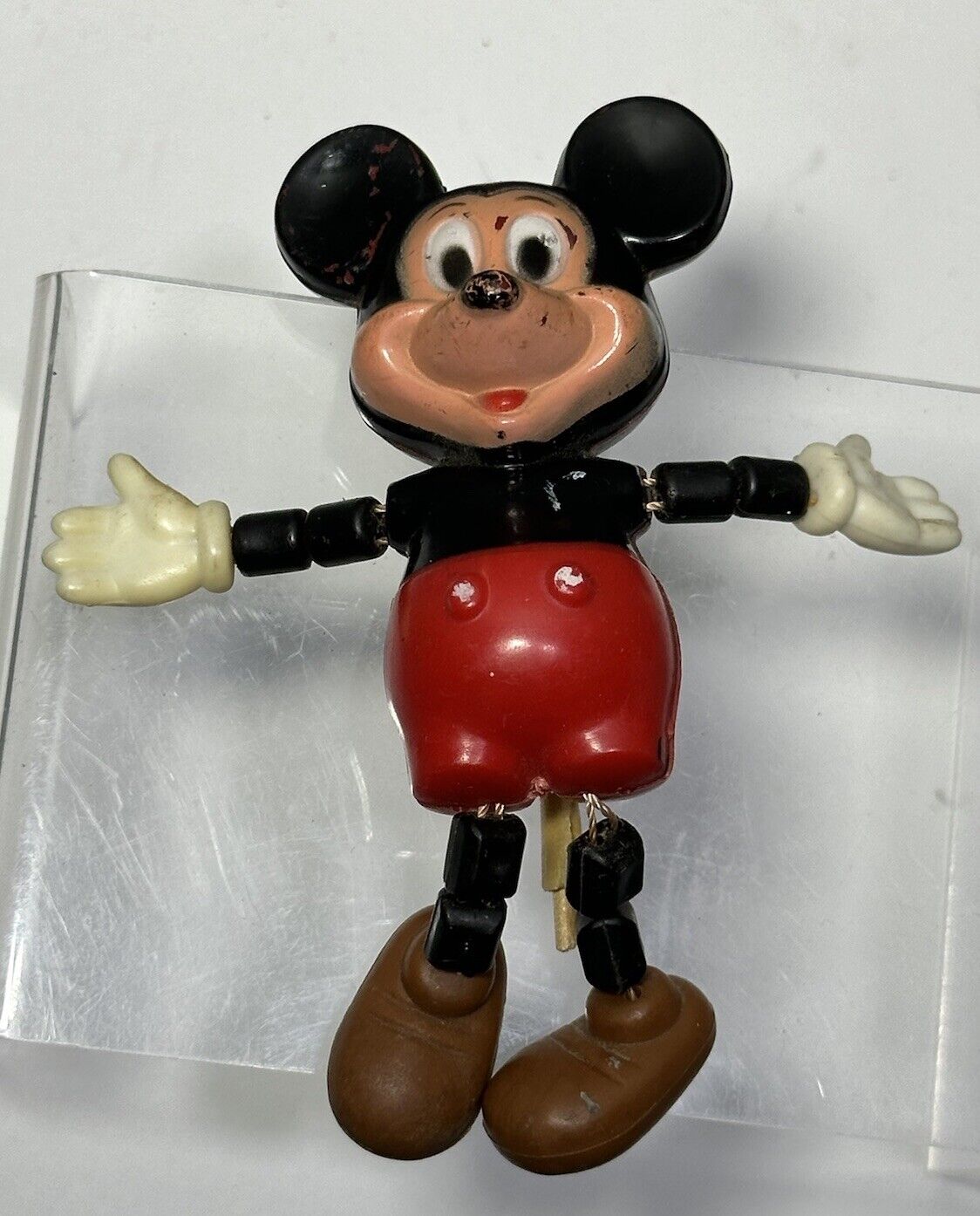 Mickey Mouse Figures Walt Disney Productions Made in Hong Kong Appr 4” Vintage