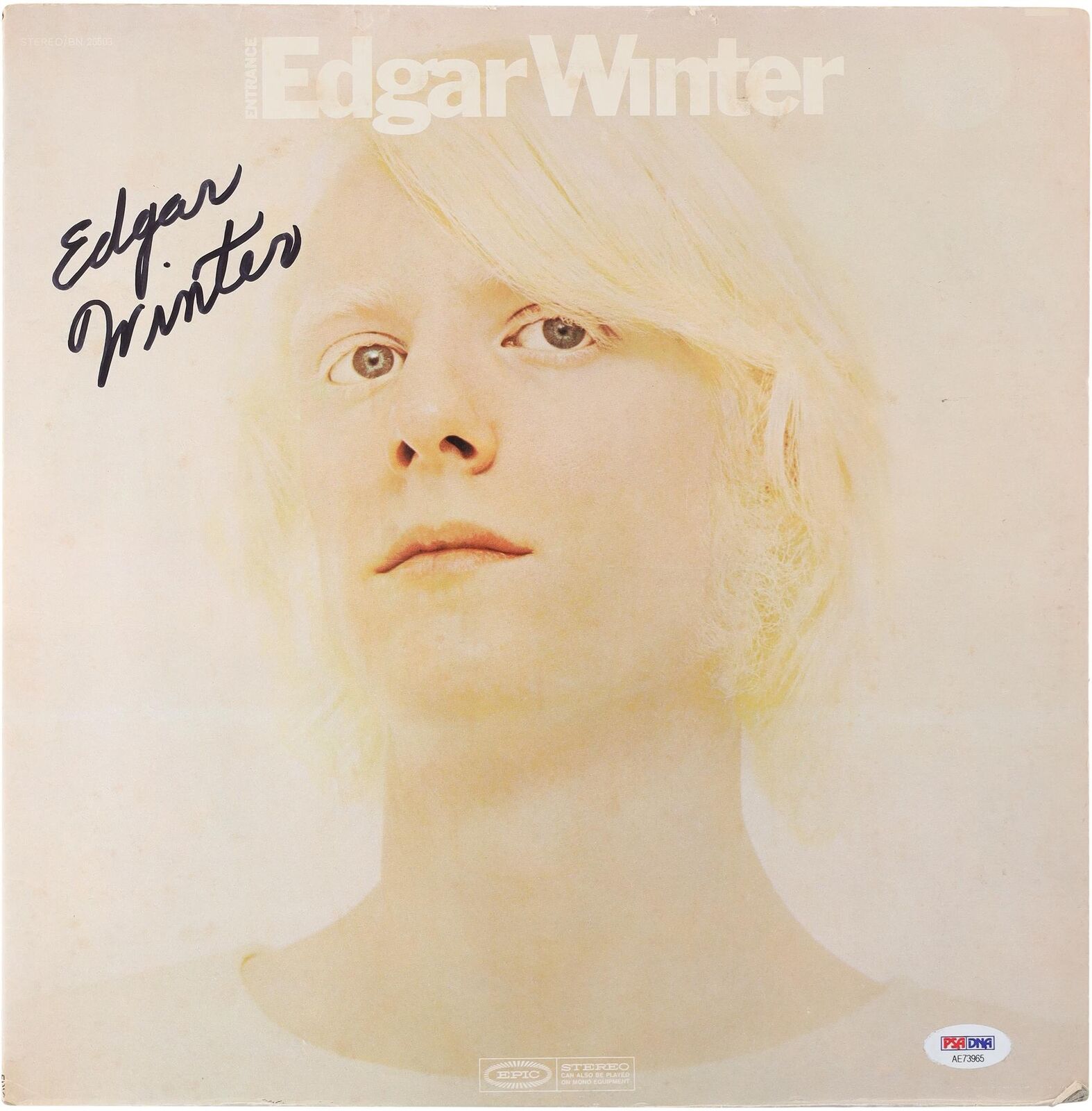 Edgar Winter Autographed Entrance Album PSA Fanatics Authentic Certified