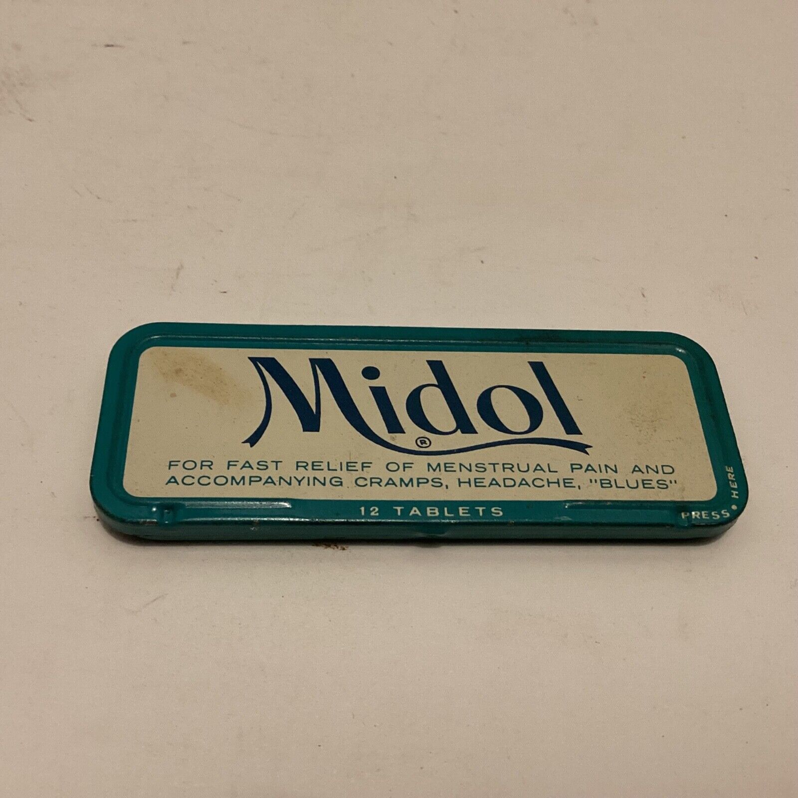 Vintage Midol Metal pill Tin - Sterling Drug Co.