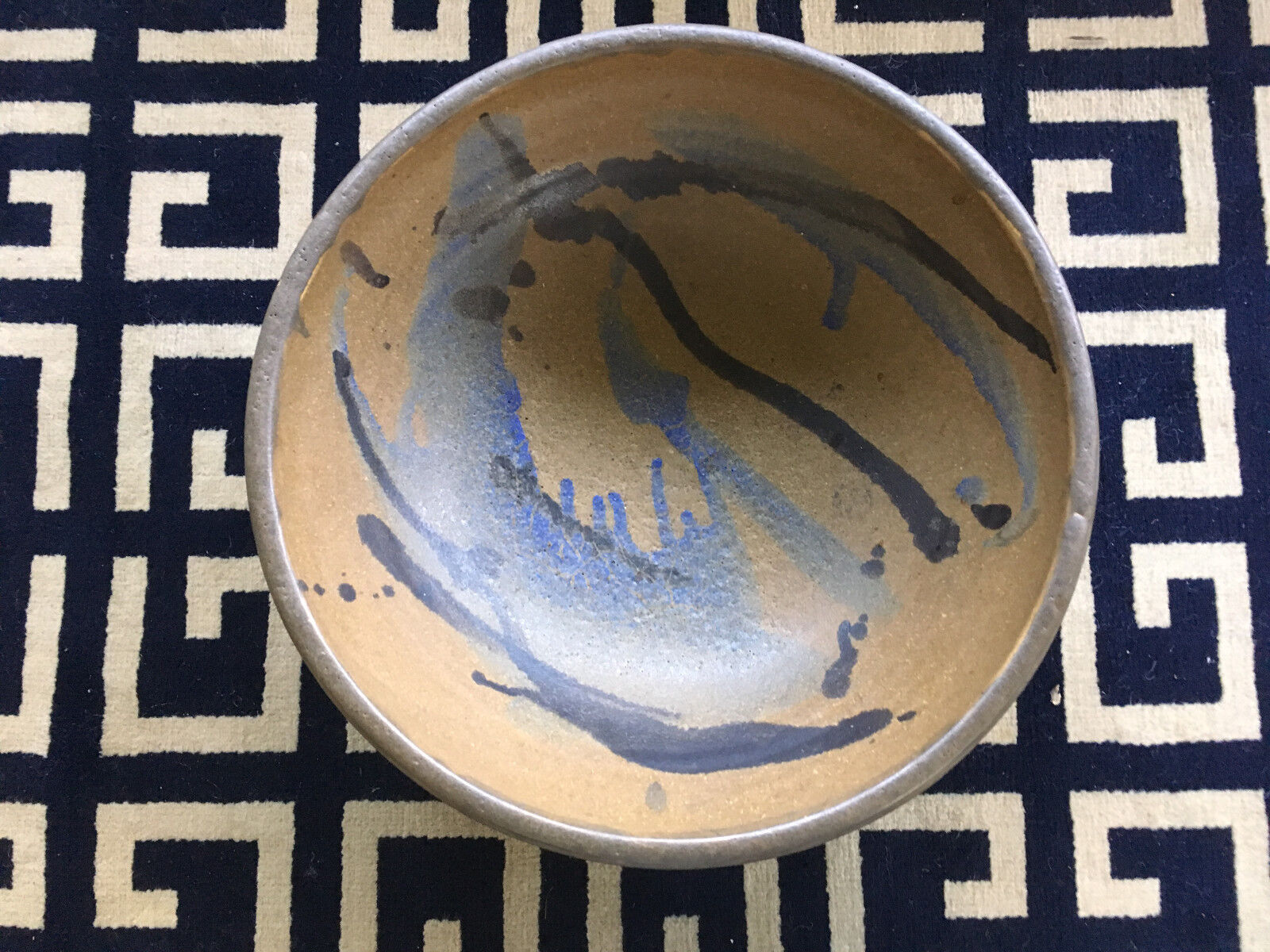 Vtg Mid Century Modern / Large Ceramic Studio Stoneware Bowl -Pottery