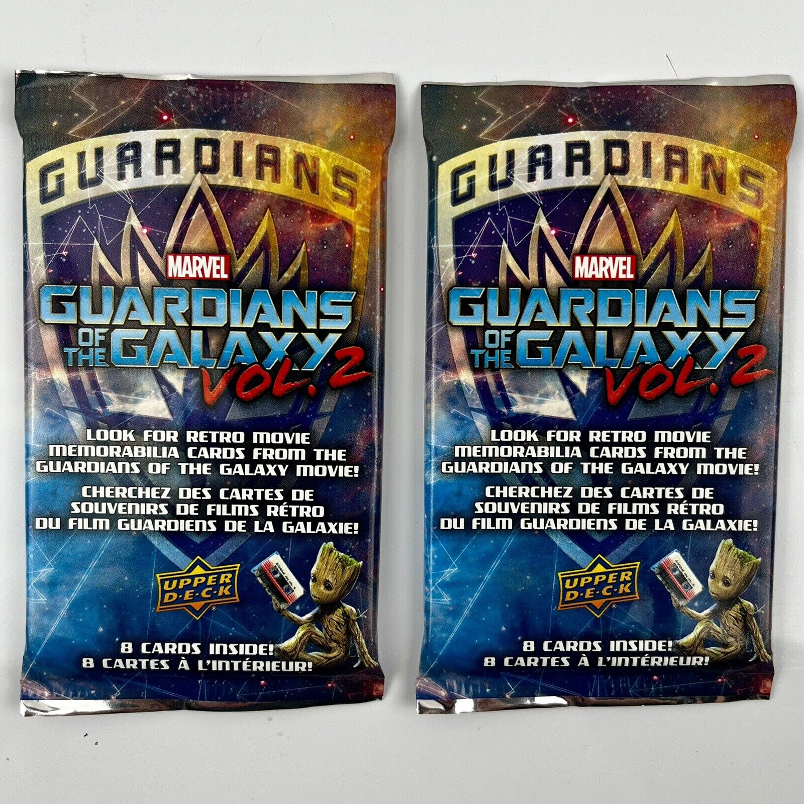 Lot of (2) Rare 2017 Marvel Guardians of the Galaxy Vol 2 Trading Card Pks