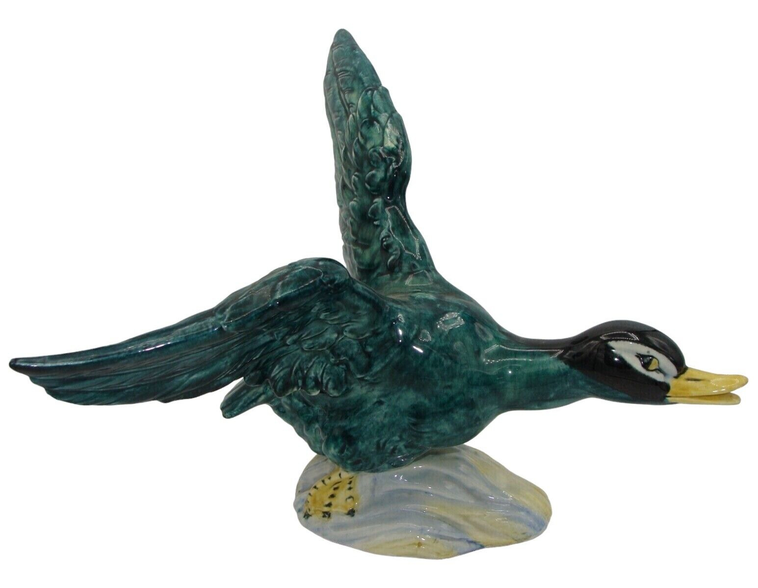 Stangl Pottery Bird Figurine Flying Duck Mallard Artist Signed VKF Exc Con #3443