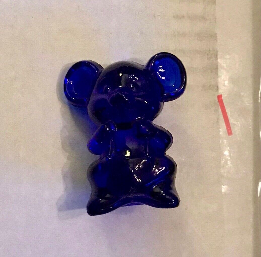 Vintage Boyd’s Art Glass Cobalt Blue 2” Mouse