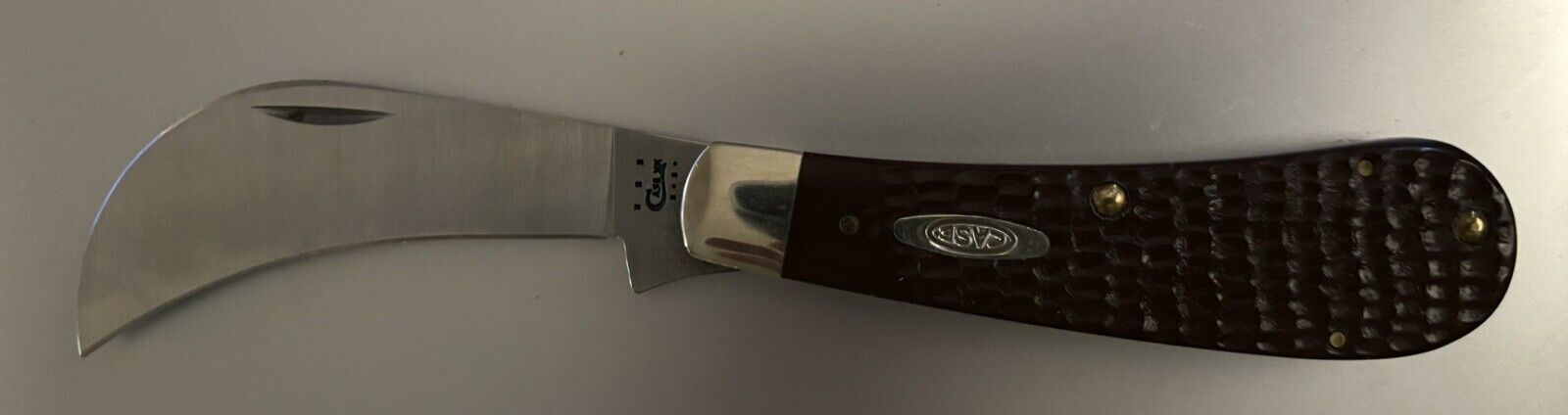 A+ Rare Unique Brown Case Knife Limited # Pruning Knife Same Day Shipping Nice