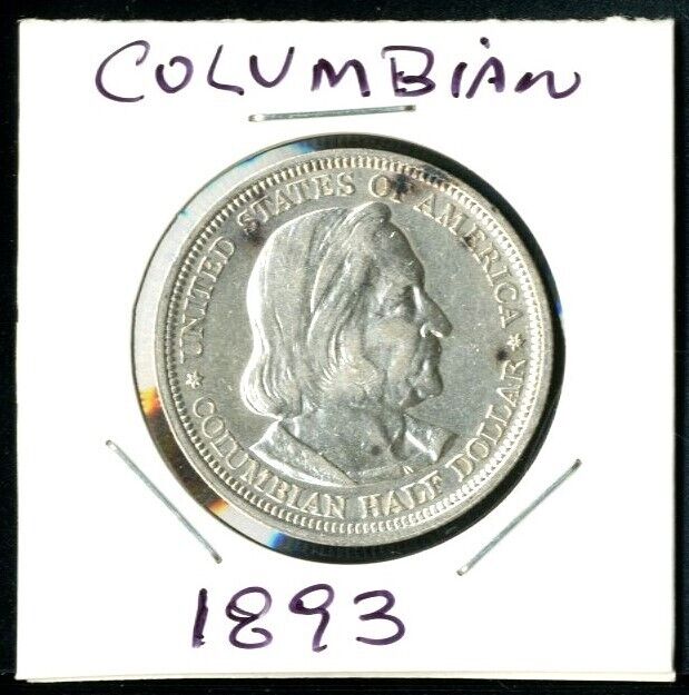 1893 Columbian Expo 90% SILVER Half Dollar Coin, 02 - Chicago WORLD\'S FAIR