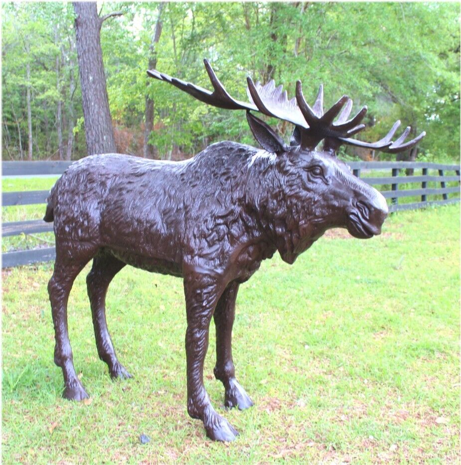 Life Size Alaskan Moose Sculpture in Bronze