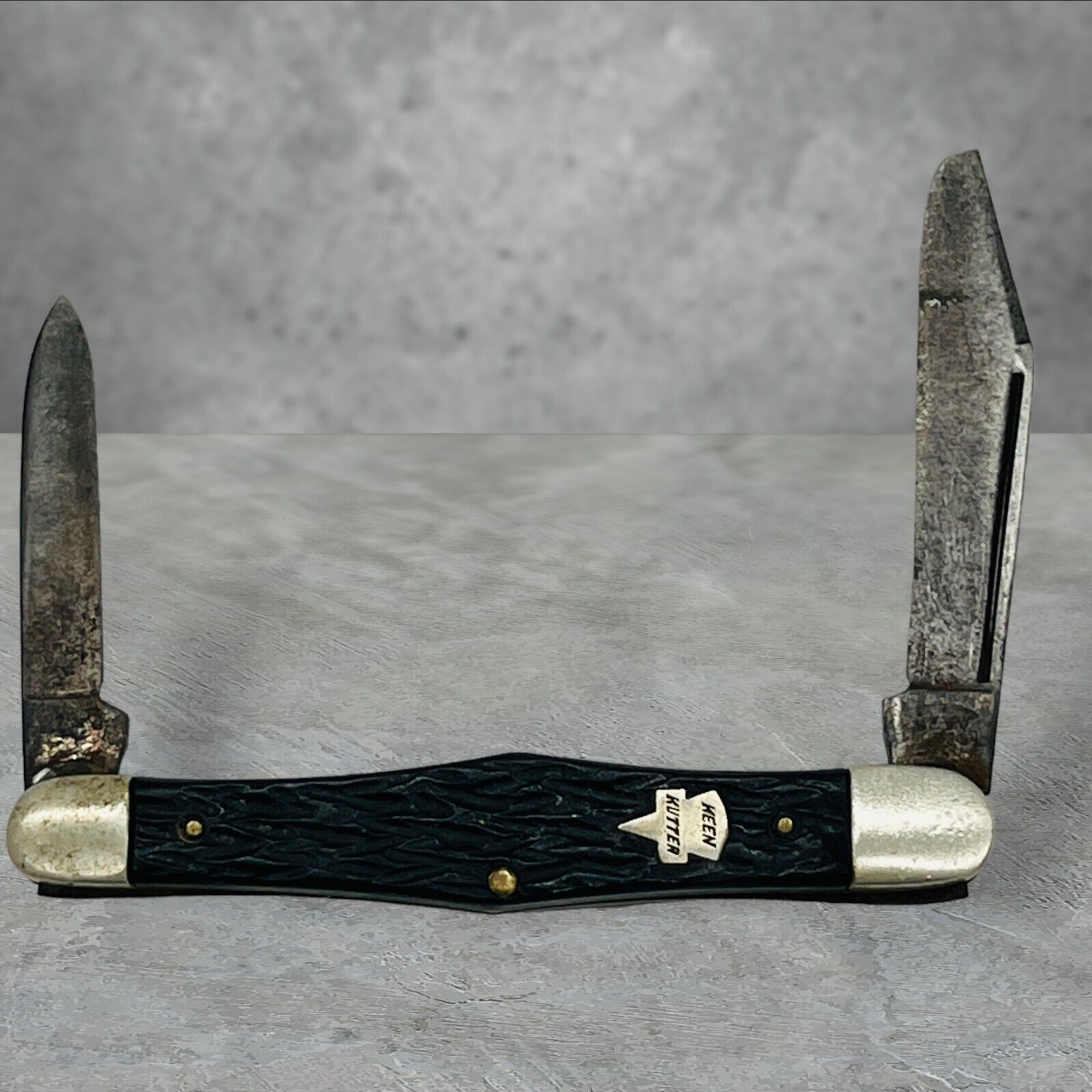 Vintage E.C. Simmons Keen Kutter Whittler 2 Blade Pocket Knife Nice Handle Logo