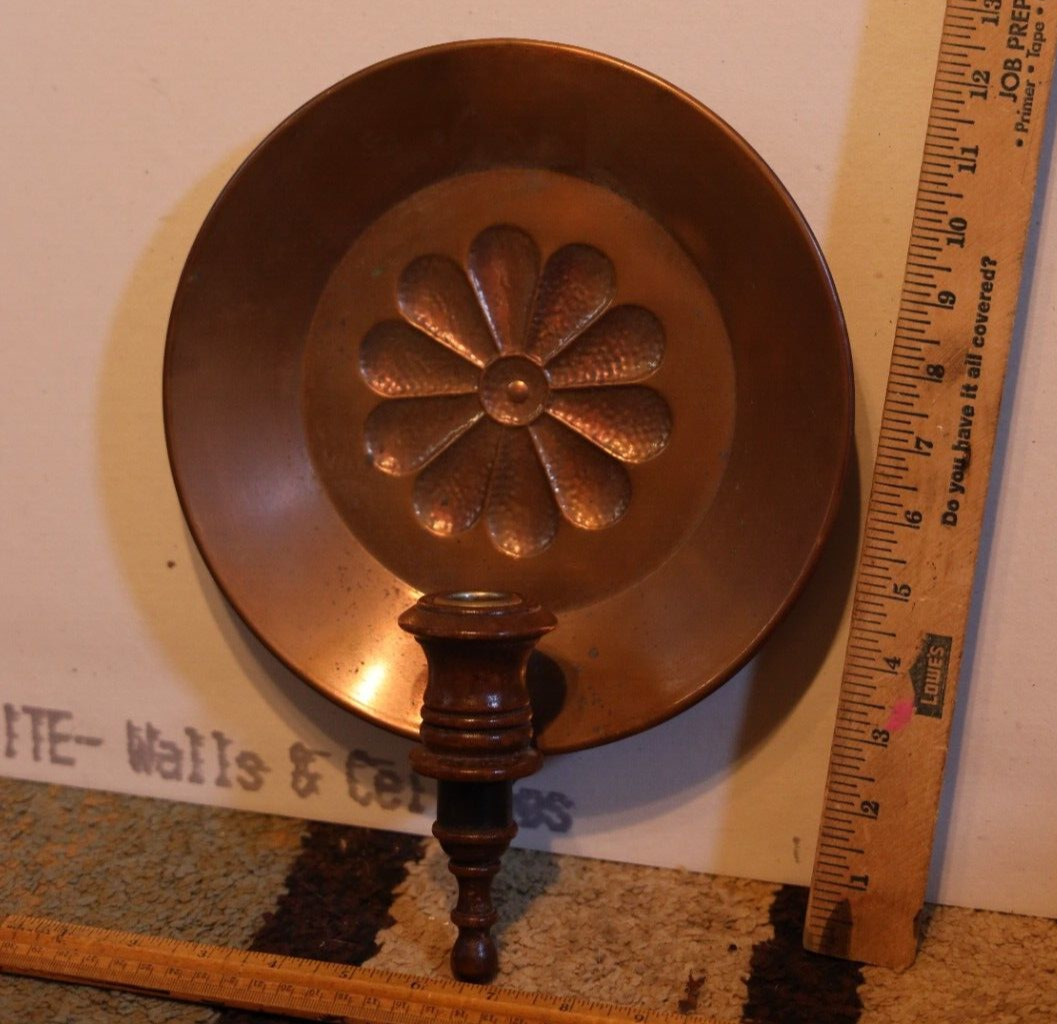 vintage copper home décor collectables wall décor candle holder