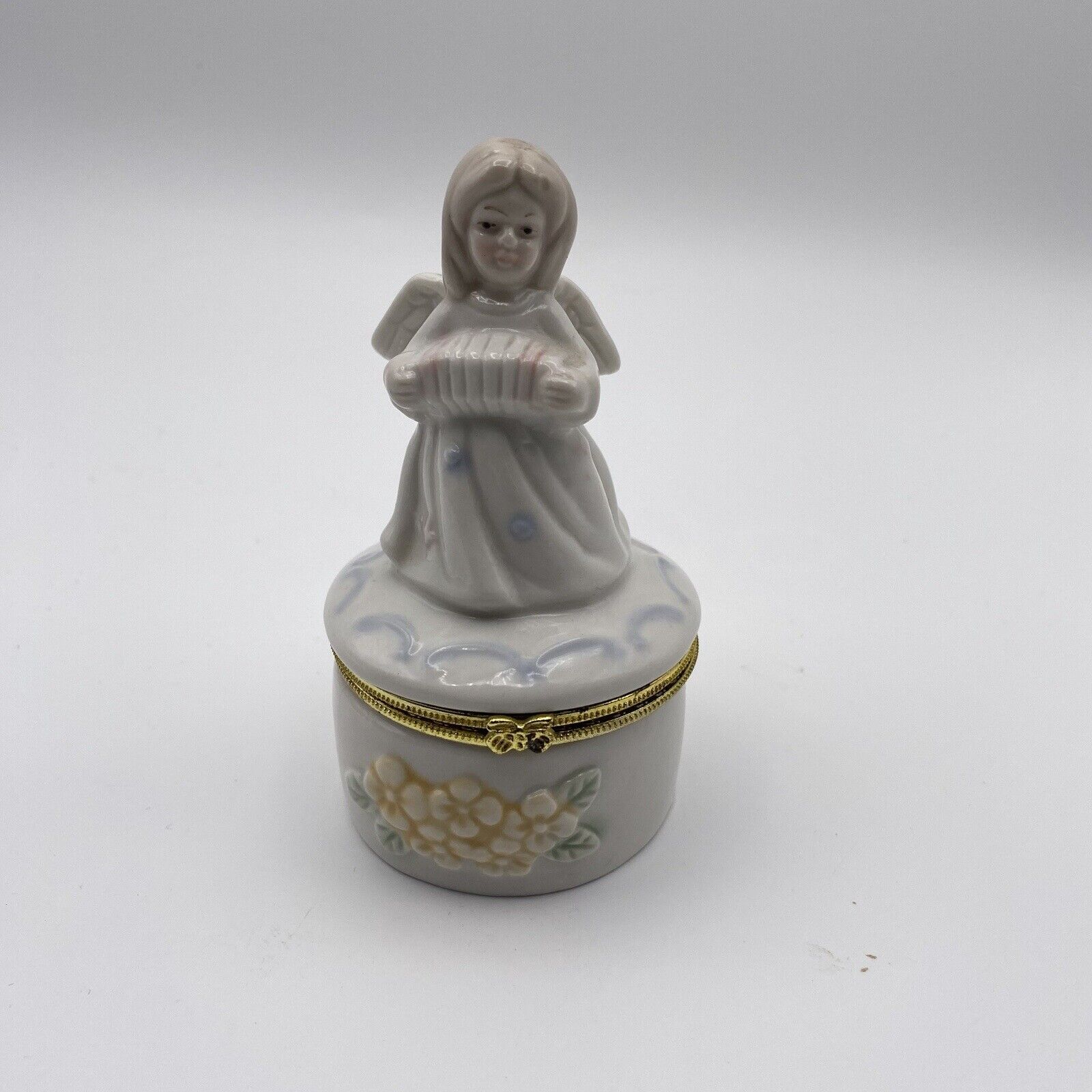 Angel Girl Glazed Porcelain Tinker Box