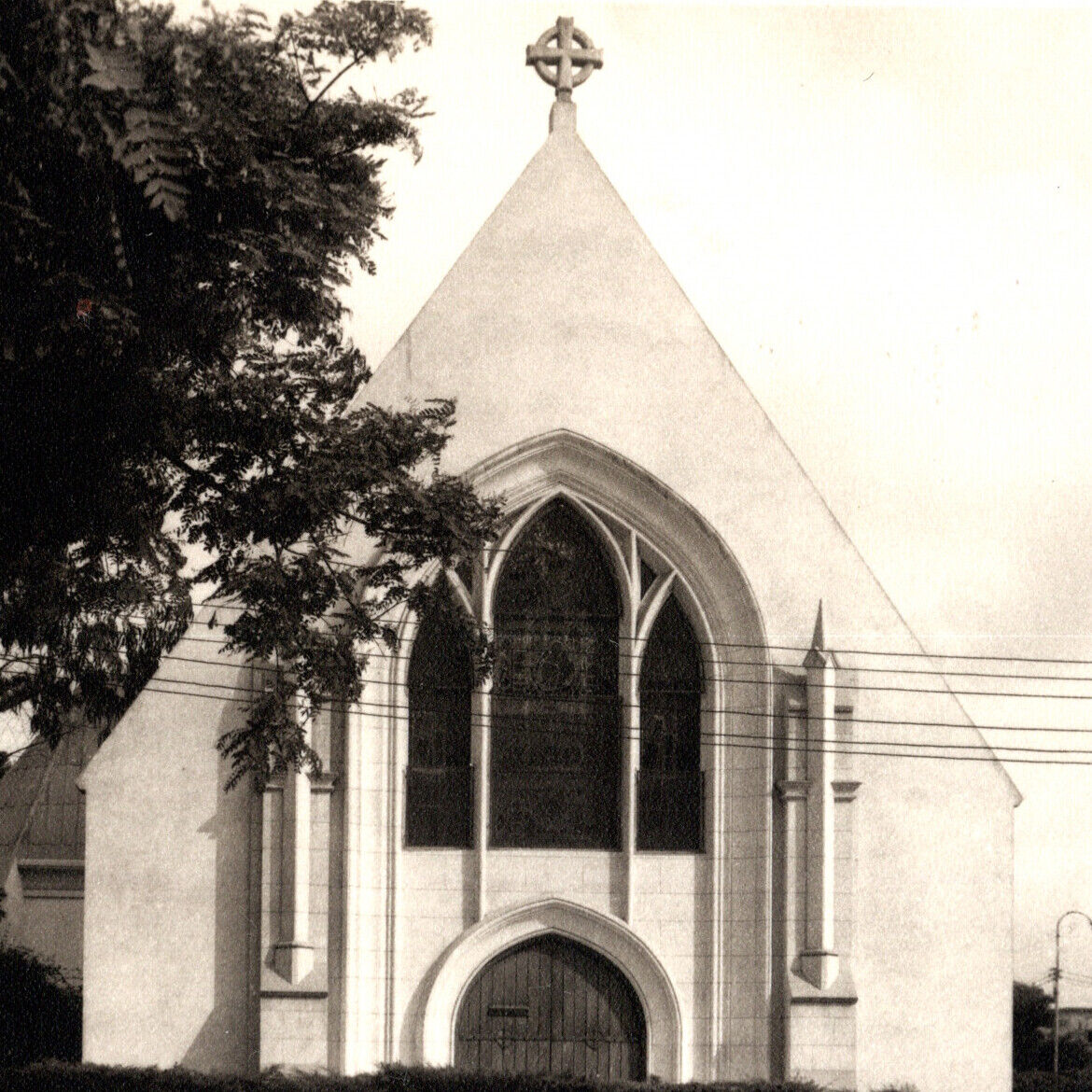 Vintage RPPC 1964 Episcopal Church Lima Peru Postcard