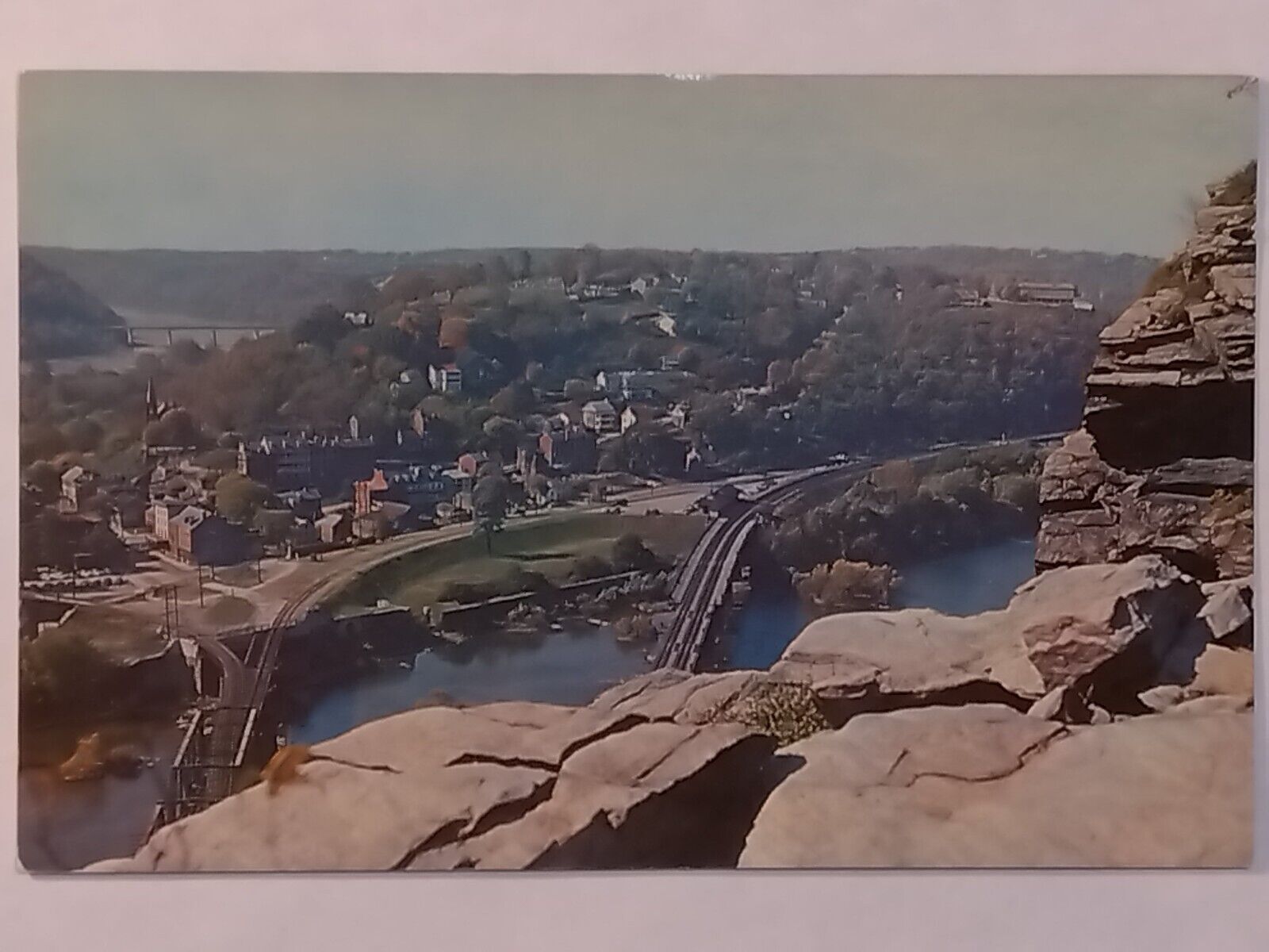 View Of Maryland Heights Of Harper\'s Ferry West Virginia Postcard 
