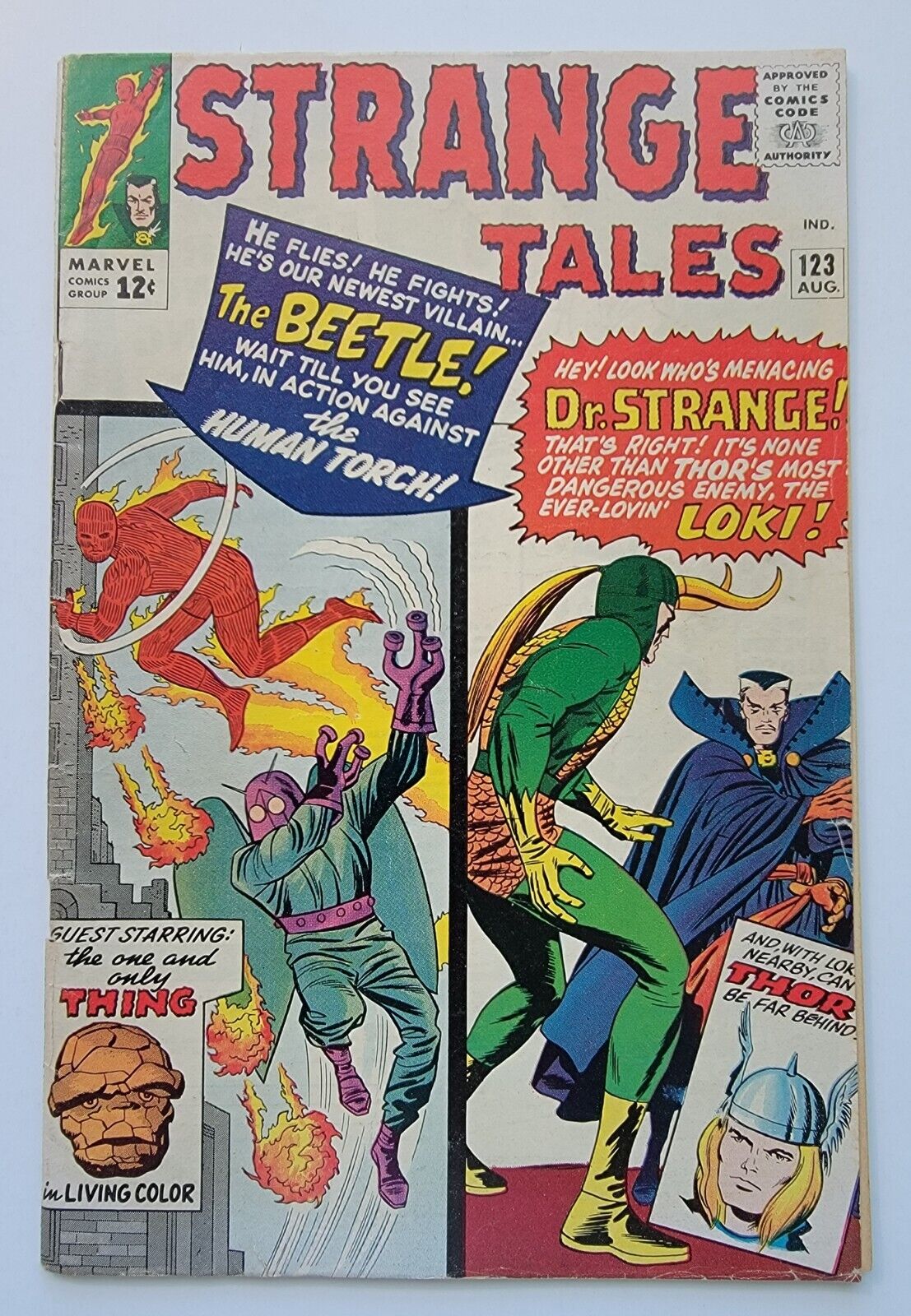 STRANGE TALES #126 VG/FN 1st App Of The Beetle 1st Thor Crossover 1964 Mid Grade