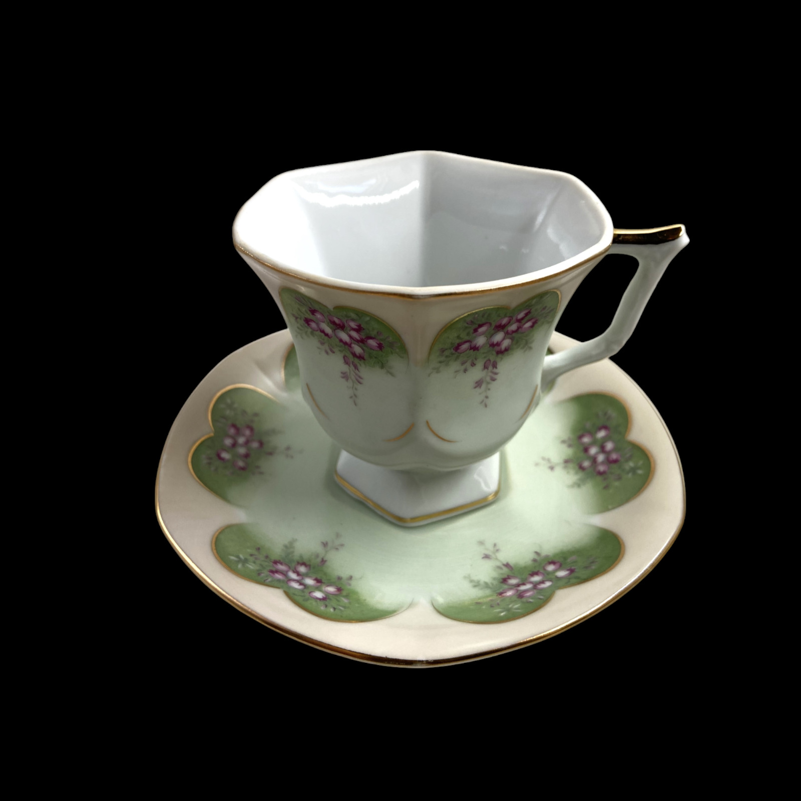 Lefton China Vintage Teacup & Saucer Handpainted