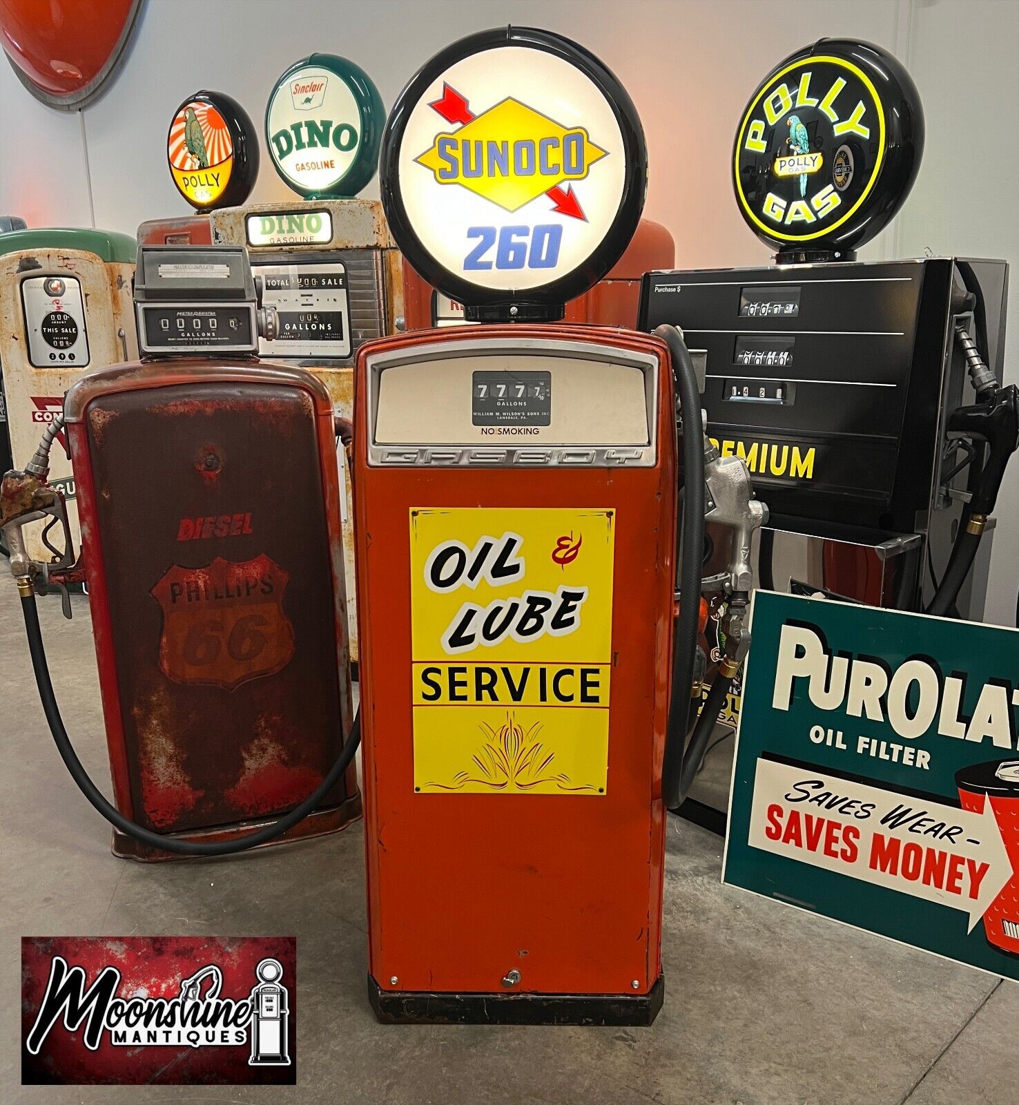 Rustoration 1960’s SUNOCO Speed Shop Gasboy Gas Pump - Gas & Oil