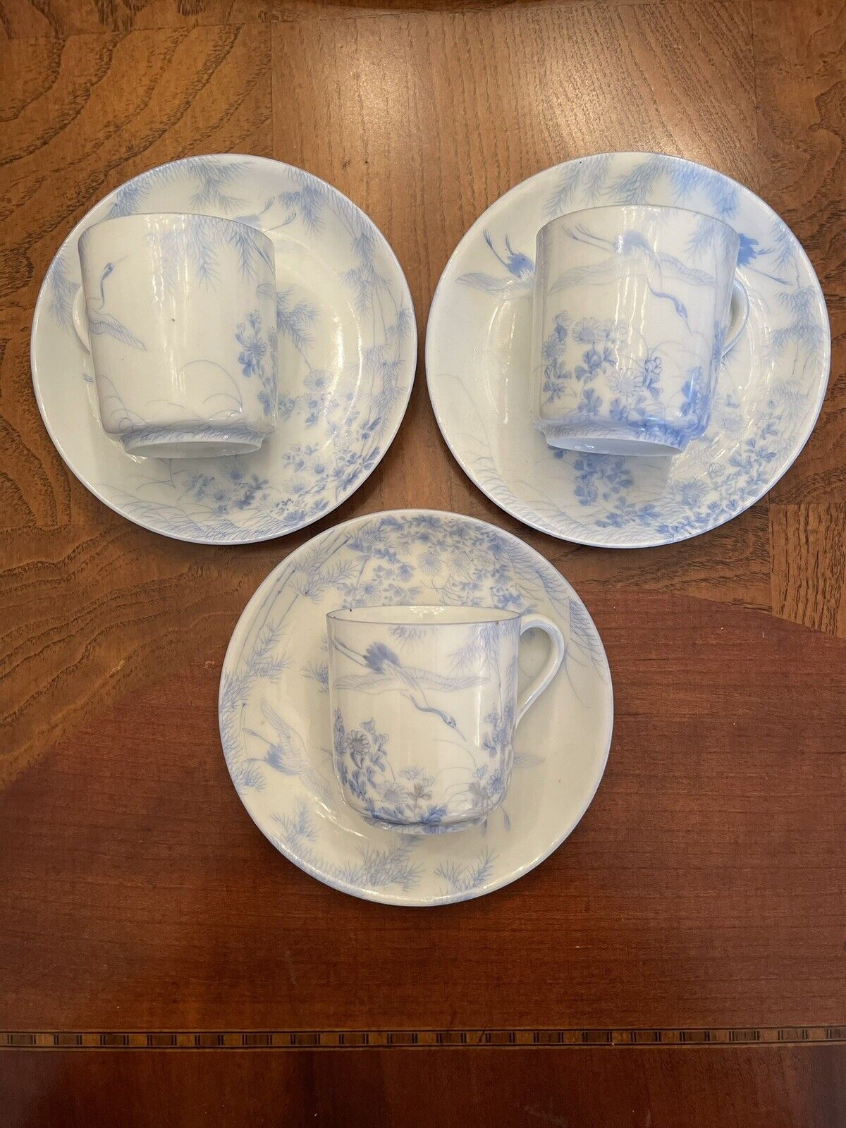 Japanese Porcelain Tea Cup Set, Yokohama By Imura Meiji Period 19th Century