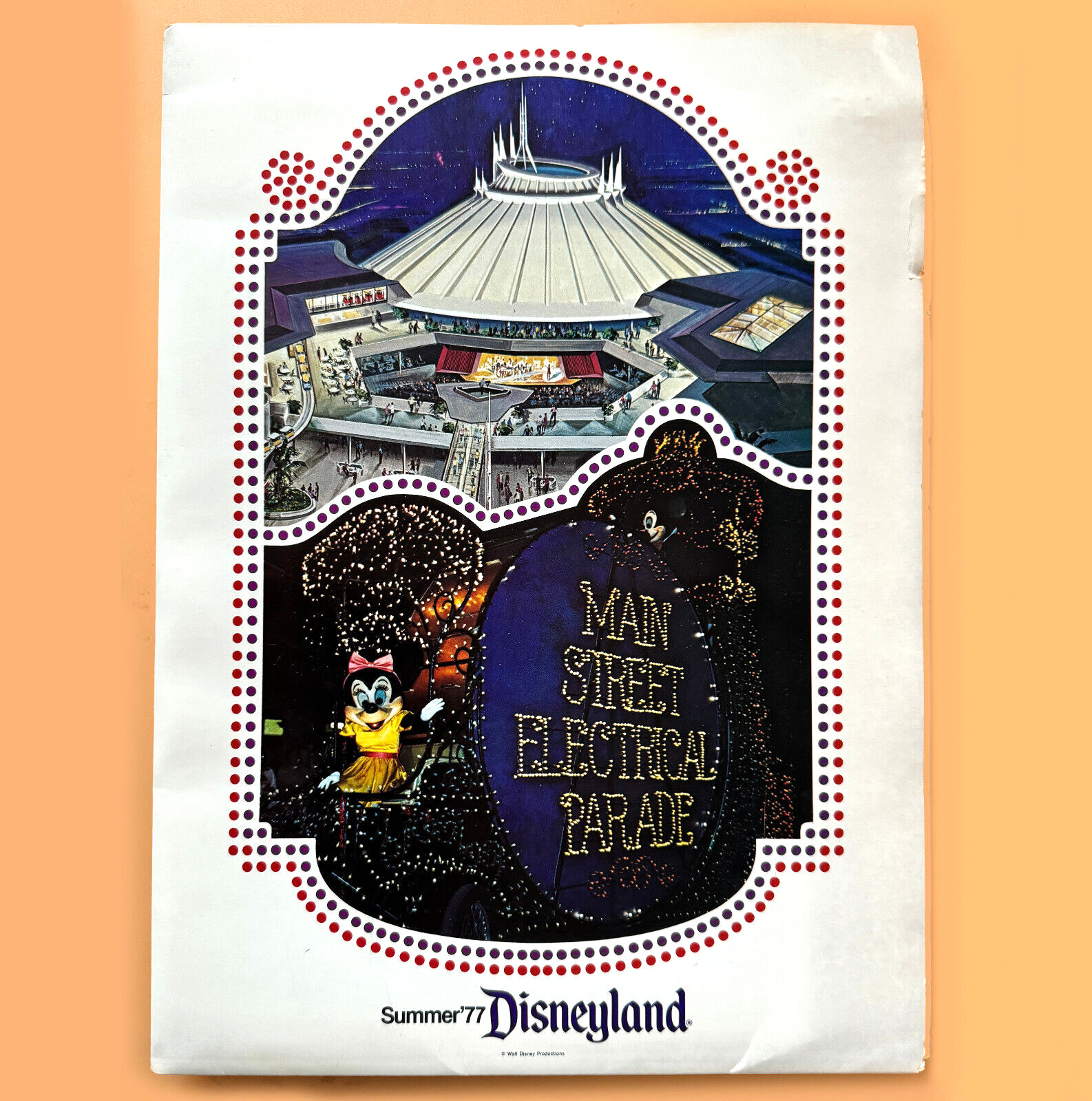 Disneyland Press Kit Summer 1977 Electrical Parade and Space Mountain